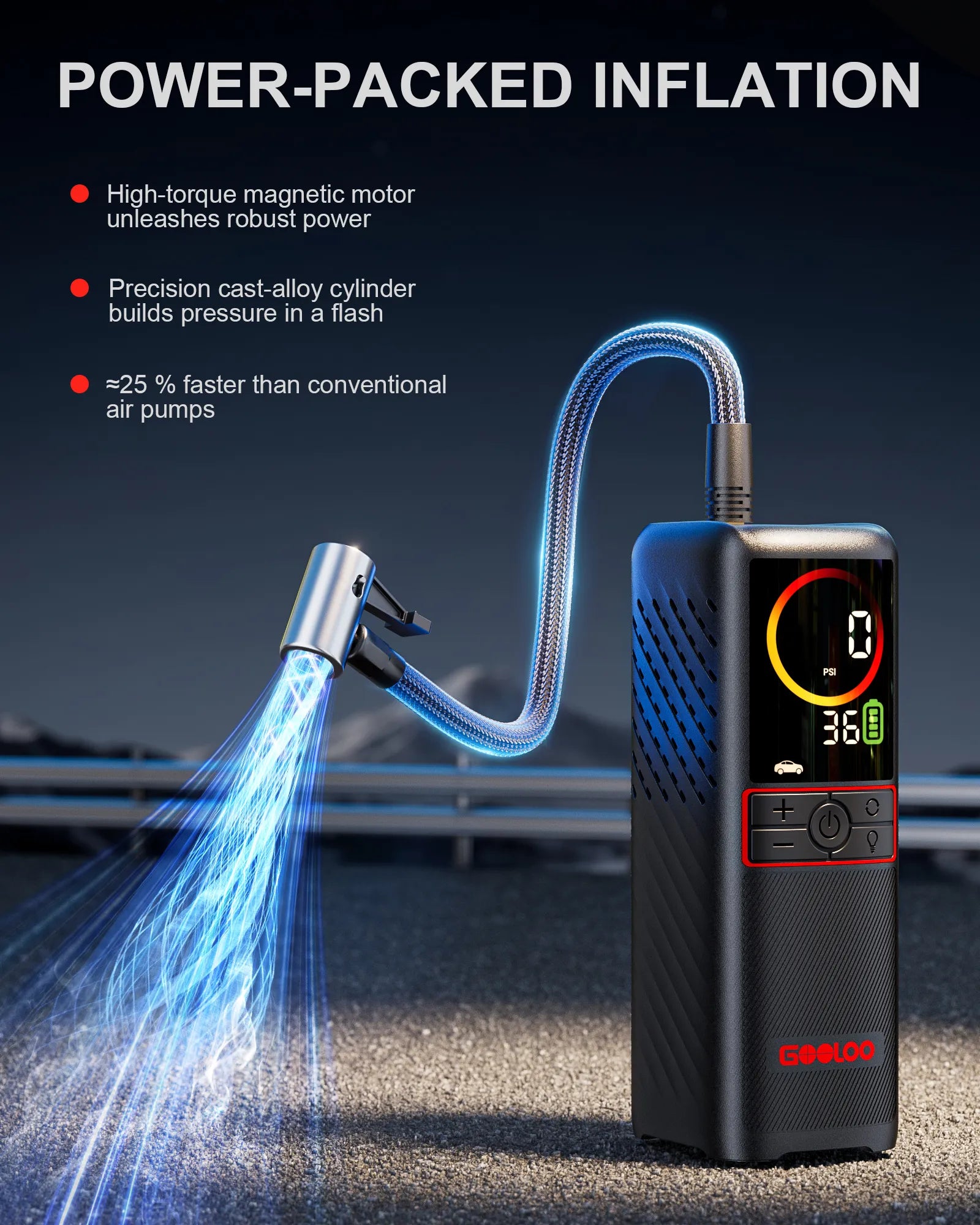 GOOLOO GT160 Tire Inflator Portable Air Compressor