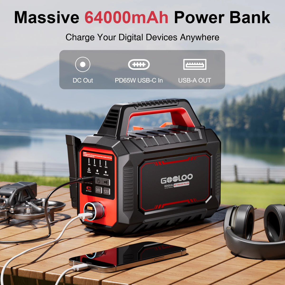 GOOLOO GT Truck Plus Supersafe Jump Starter 8000A