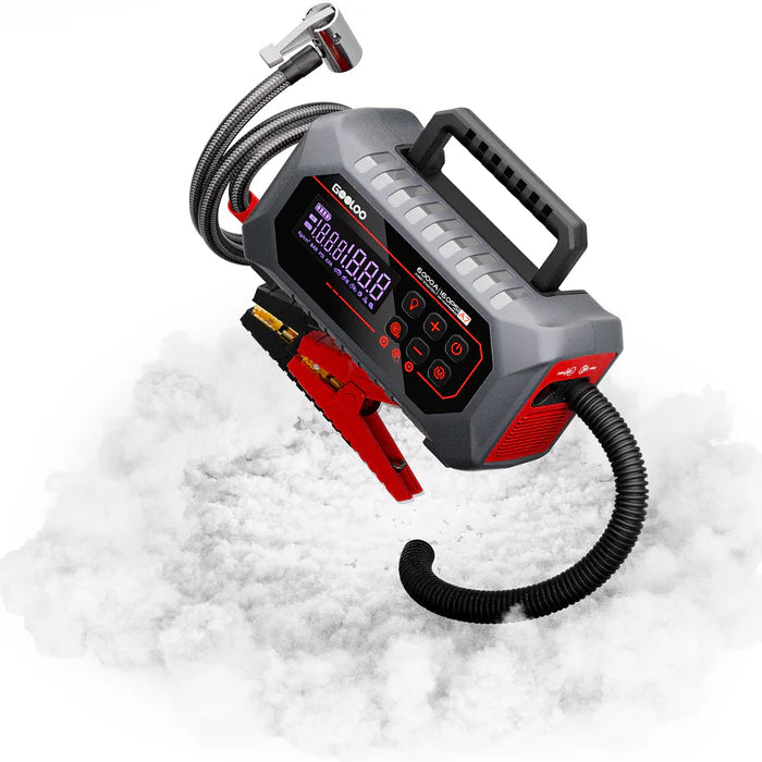GOOLOO A7 Supersafe Jump Starter with Air Compressors and Air pump 6000A