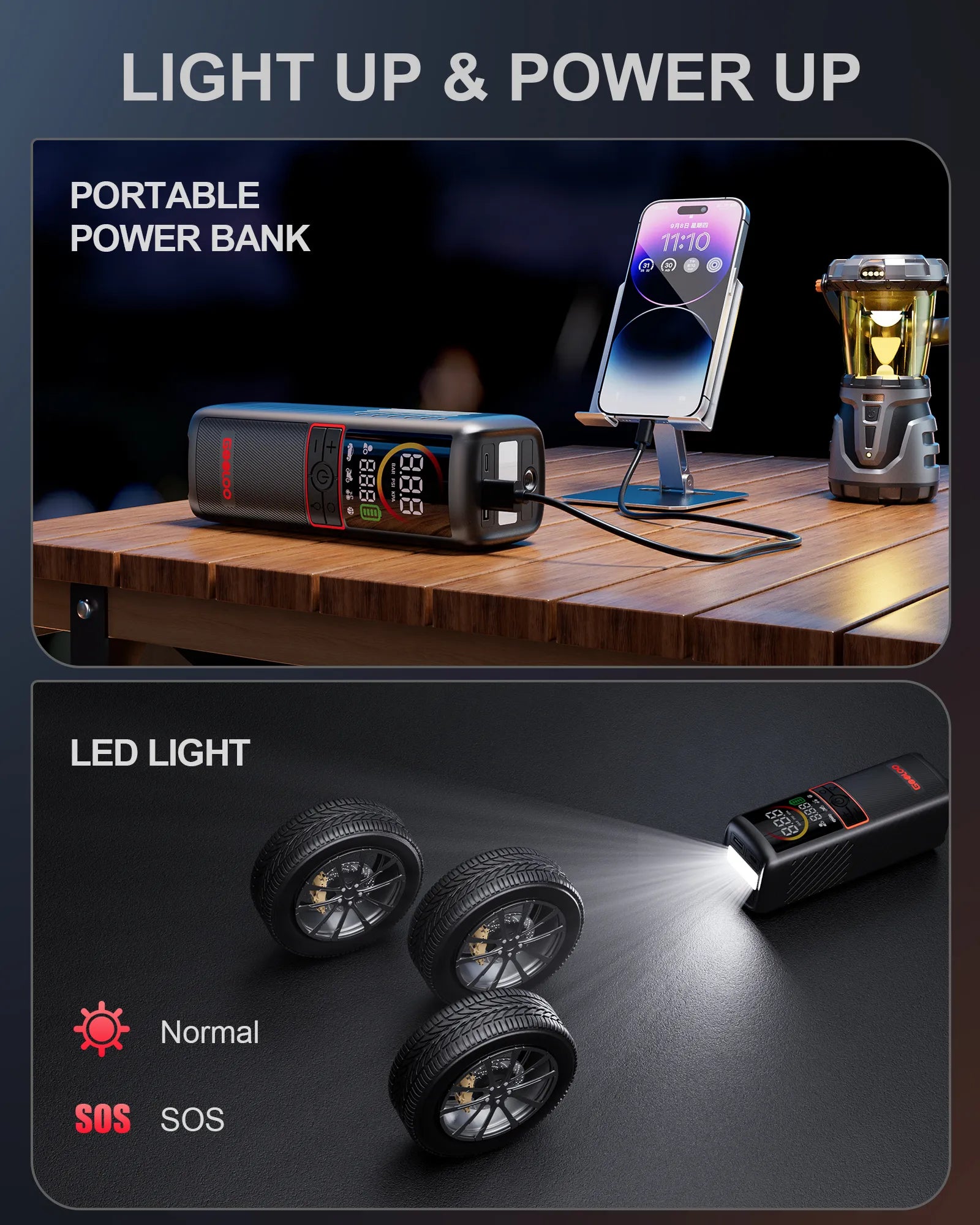 GOOLOO GT160 Tire Inflator Portable Air Compressor