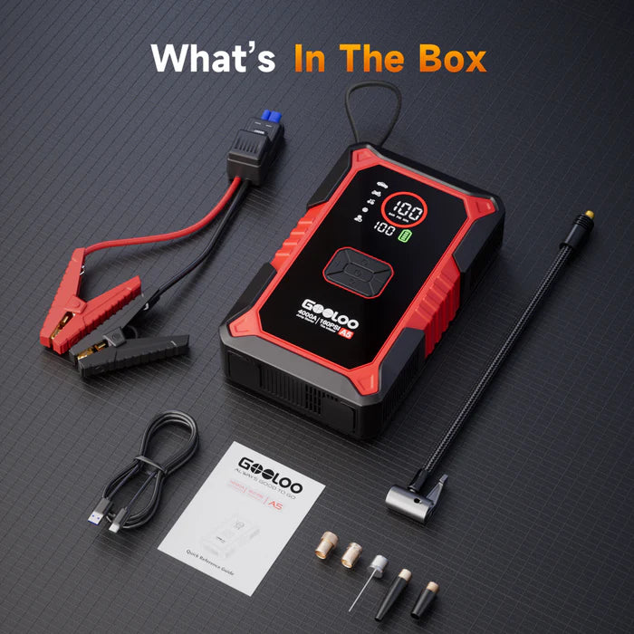 GOOLOO A5 4WD Jump Starter with Air Compressor 4000A