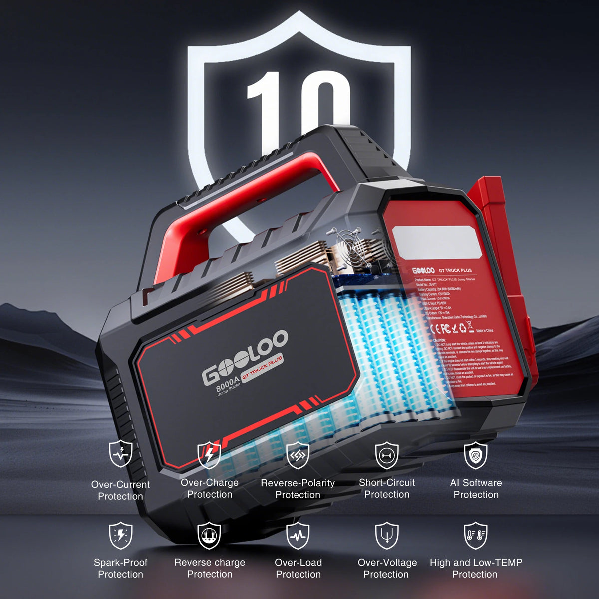 GOOLOO GT Truck Plus Supersafe Jump Starter 8000A