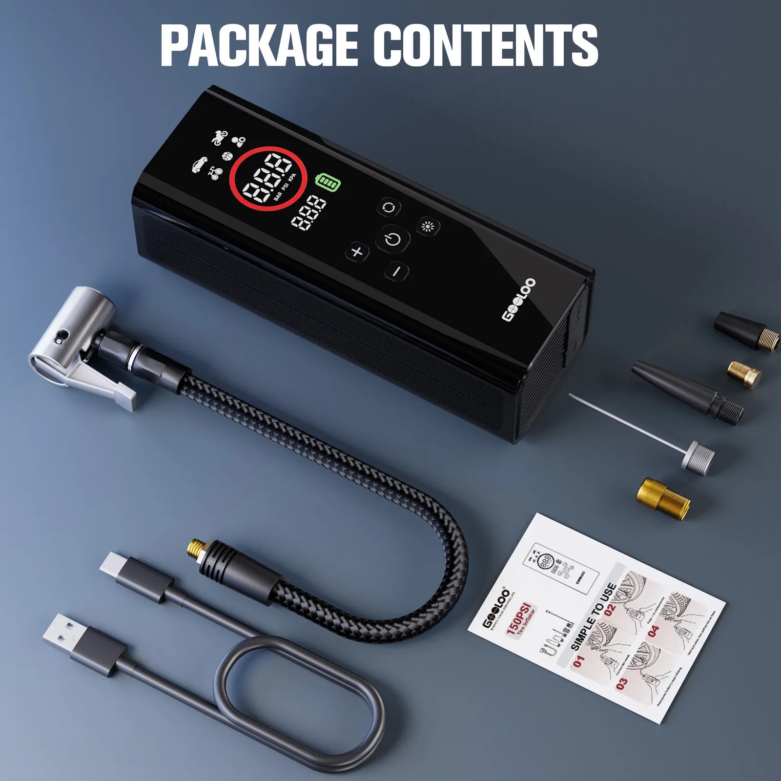 GOOLOO AP150 PRO Tire Inflator Portable Air Compressor