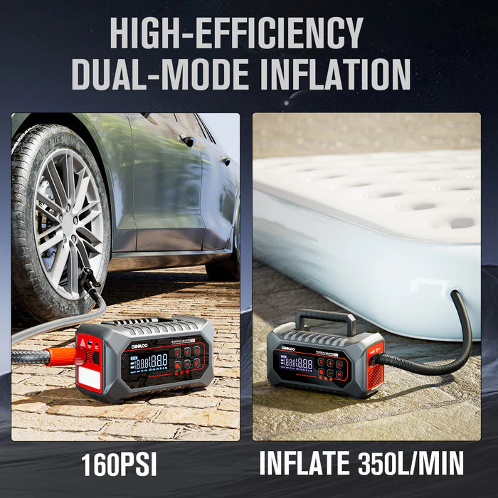 GOOLOO A7 Jump Starter with Air Compressors and Air pump 6000A
