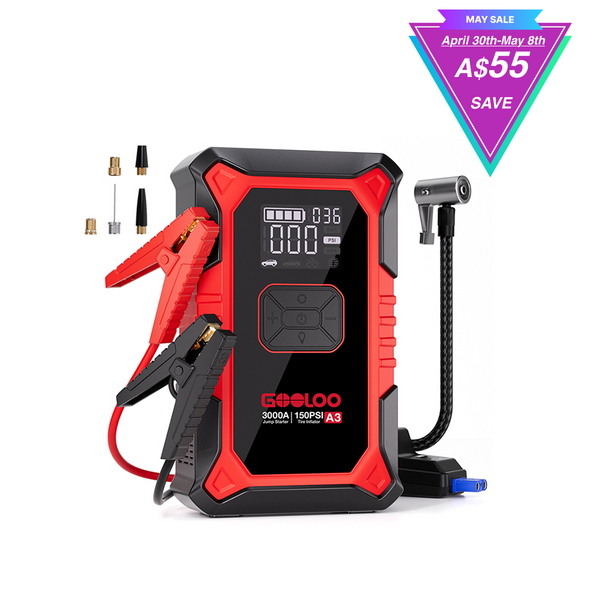 GOOLOO A3 Jump Starter with Air Compressor