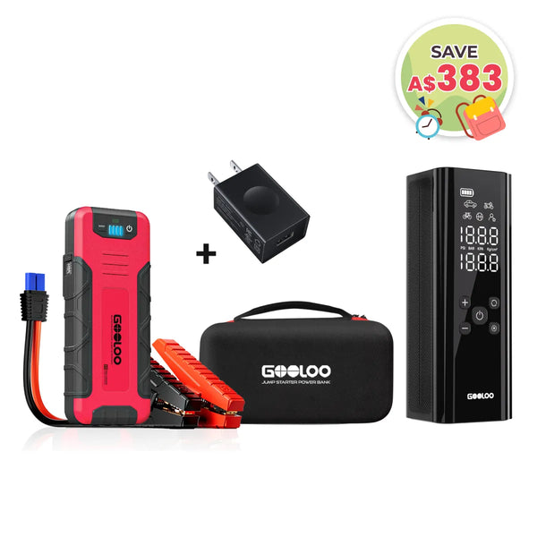 GOOLOO GE4500+GT150 Tire Inflator+EVA Box+15W Wall Charger