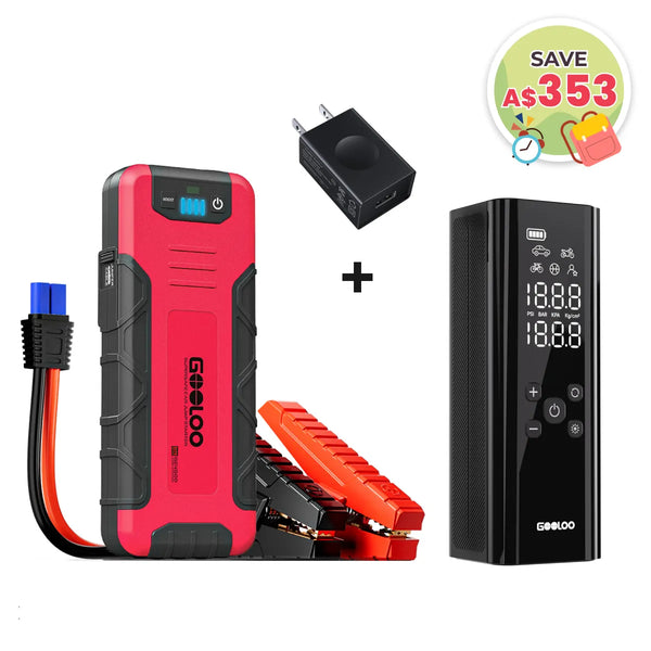 GOOLOO GE4500+GT150 Tire Inflator+15W Wall Charger