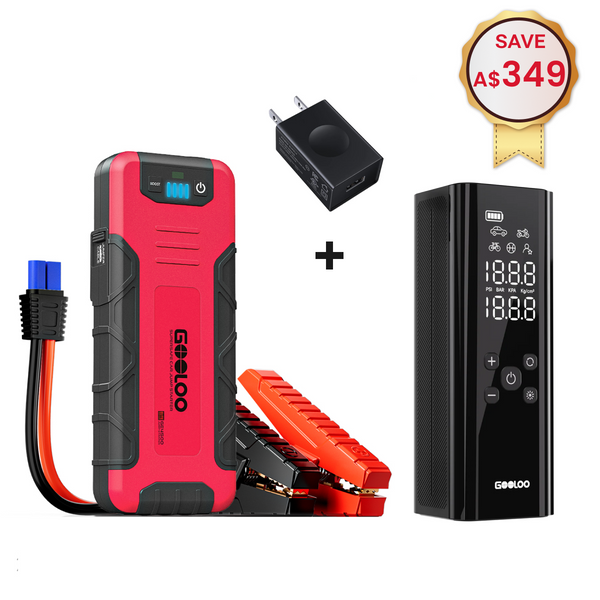 GOOLOO GE4500+GT150 Tire Inflator+15W Wall Charger