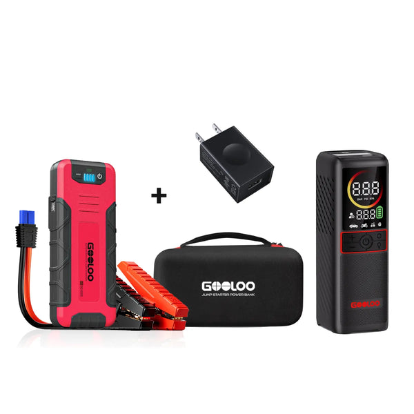 GOOLOO GE4500+GT160 Tire Inflator+EVA Box+15W Wall Charger