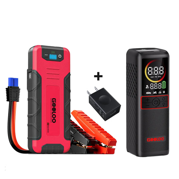 GOOLOO GE4500+GT160 Tire Inflator+15W Wall Charger