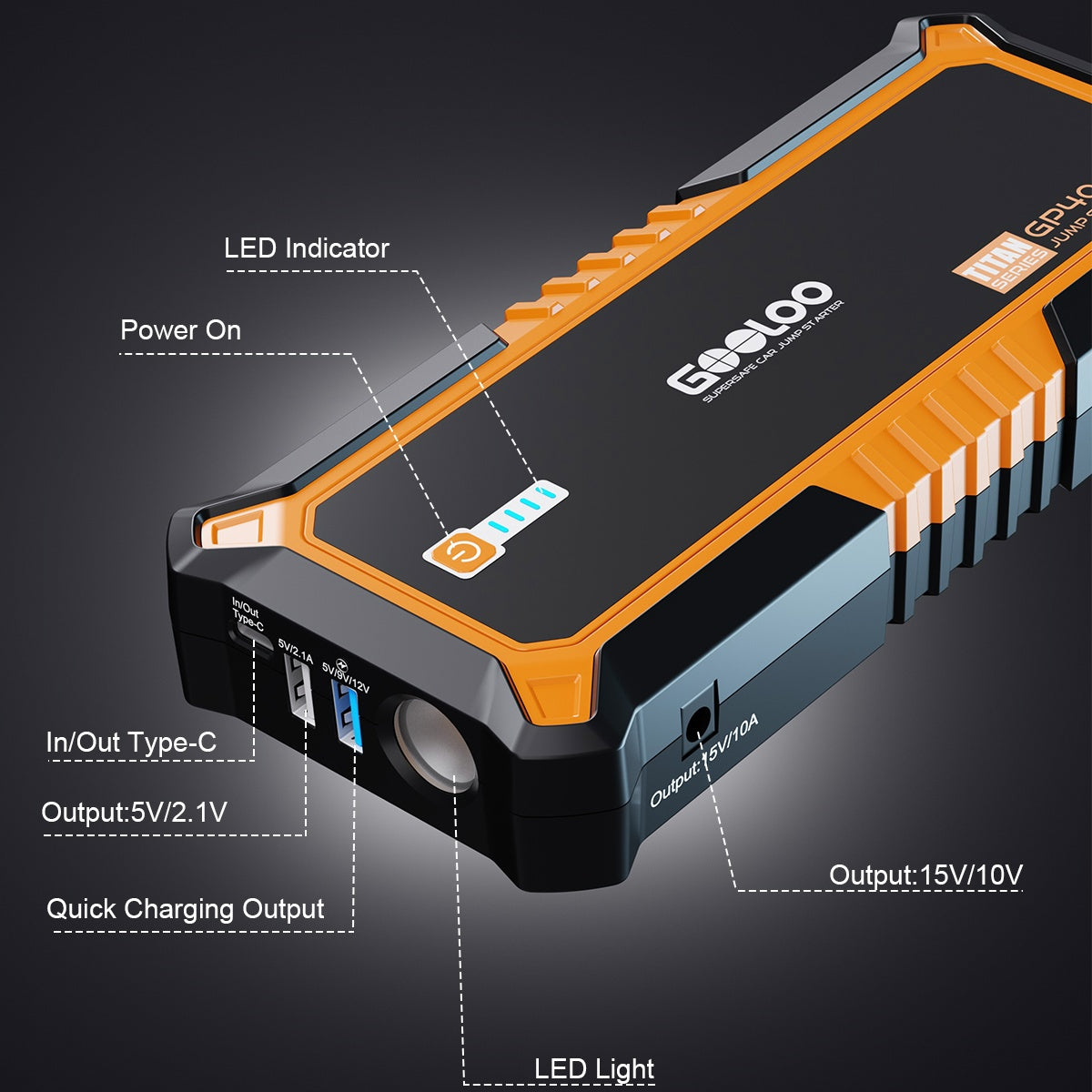GOOLOO GP4000 Best Car Jump Starter Pack