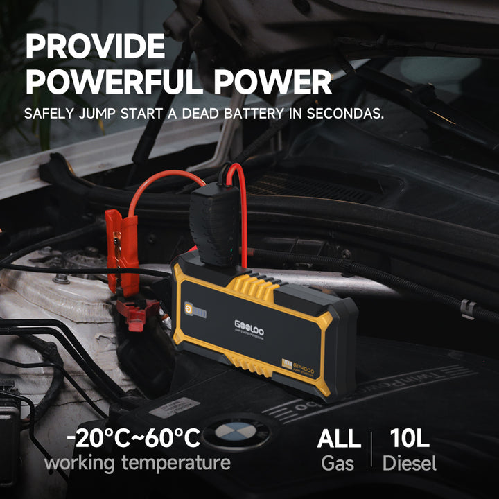 GOOLOO GP4000 Portable Auto Battery Jump Starter