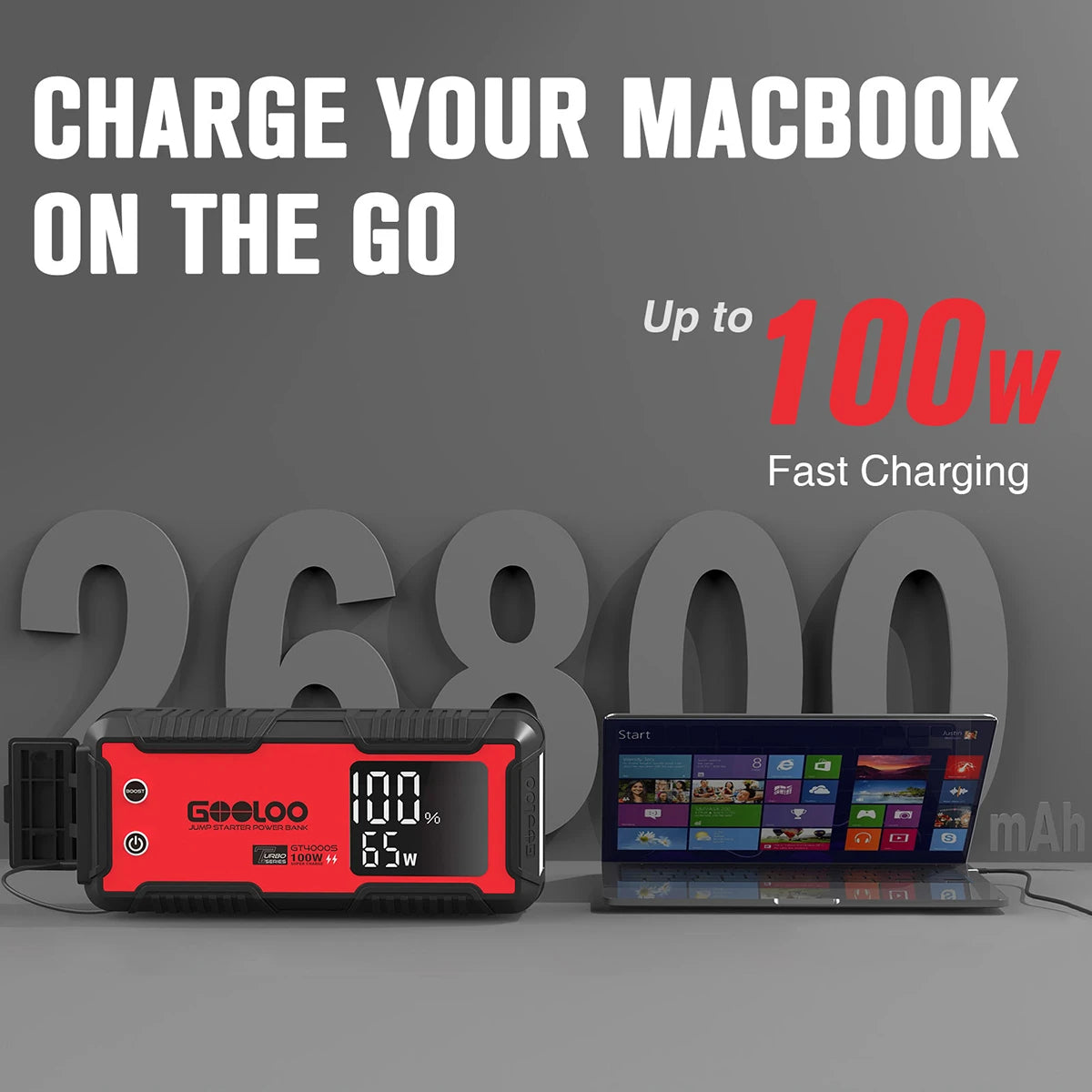 GOOLOO GT4000S jump starter + GT160 DUAL Tire Inflator