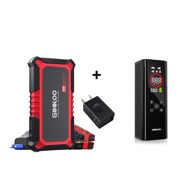 GOOLOO GP2000+AP150 PRO Tire Inflator+15W Wall Charger