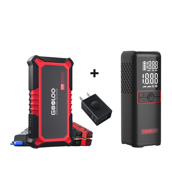 GOOLOO GP2000+GT160 Tire Inflator+15W Wall Charger