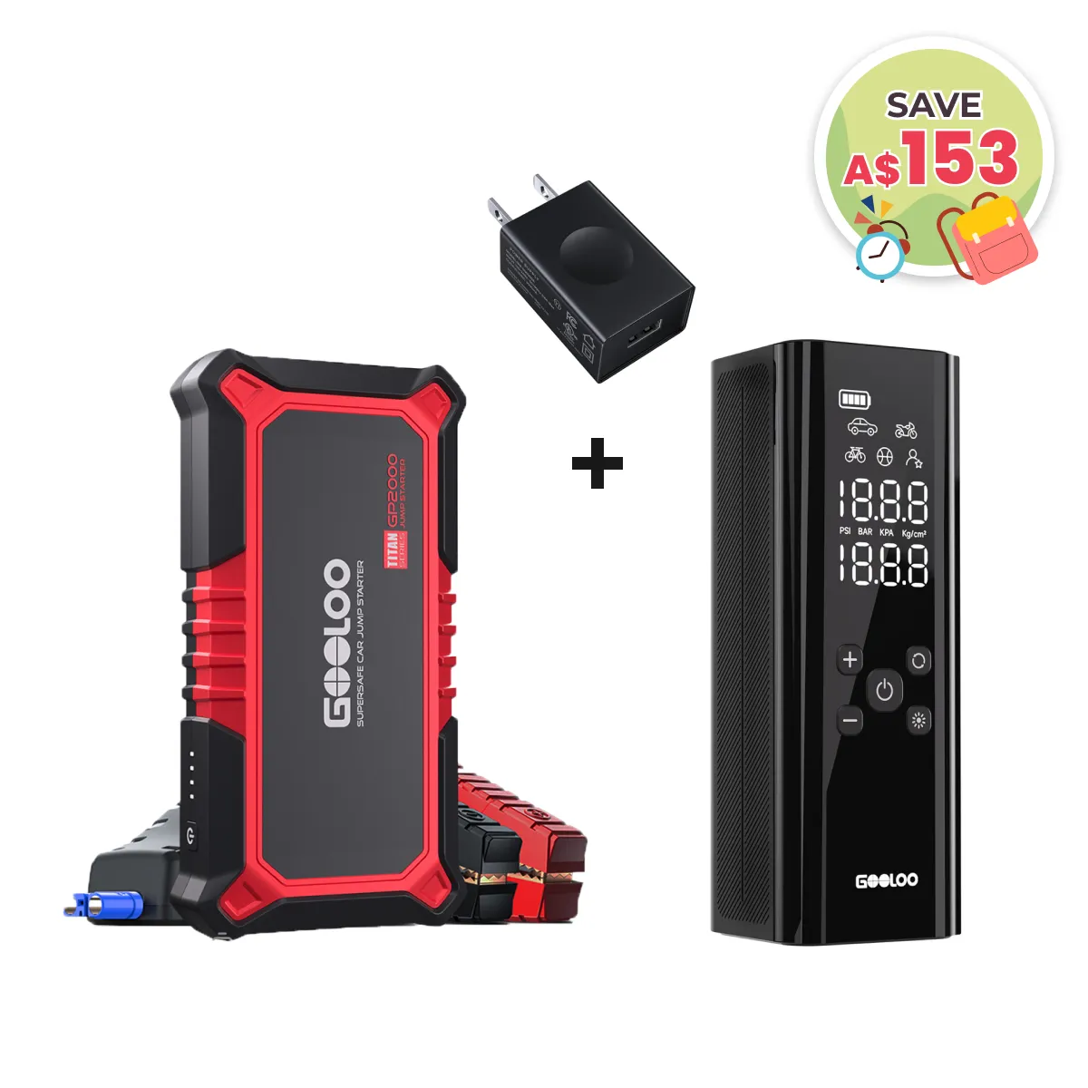 【Clearance Sale】GOOLOO GP2000 Jump Starter 2000Amp