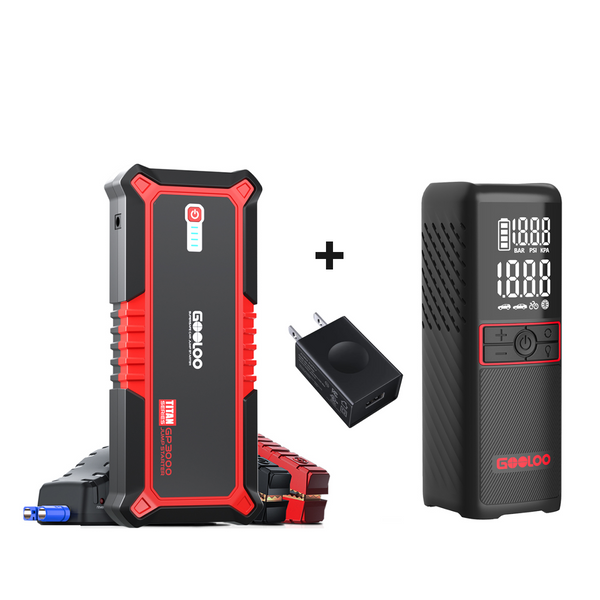GOOLOO GP3000+GT160 Tire Inflator+15W Wall Charger