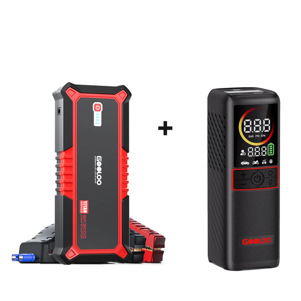 GOOLOO GP3000 Jump Starter with GT160 Tire Inflator