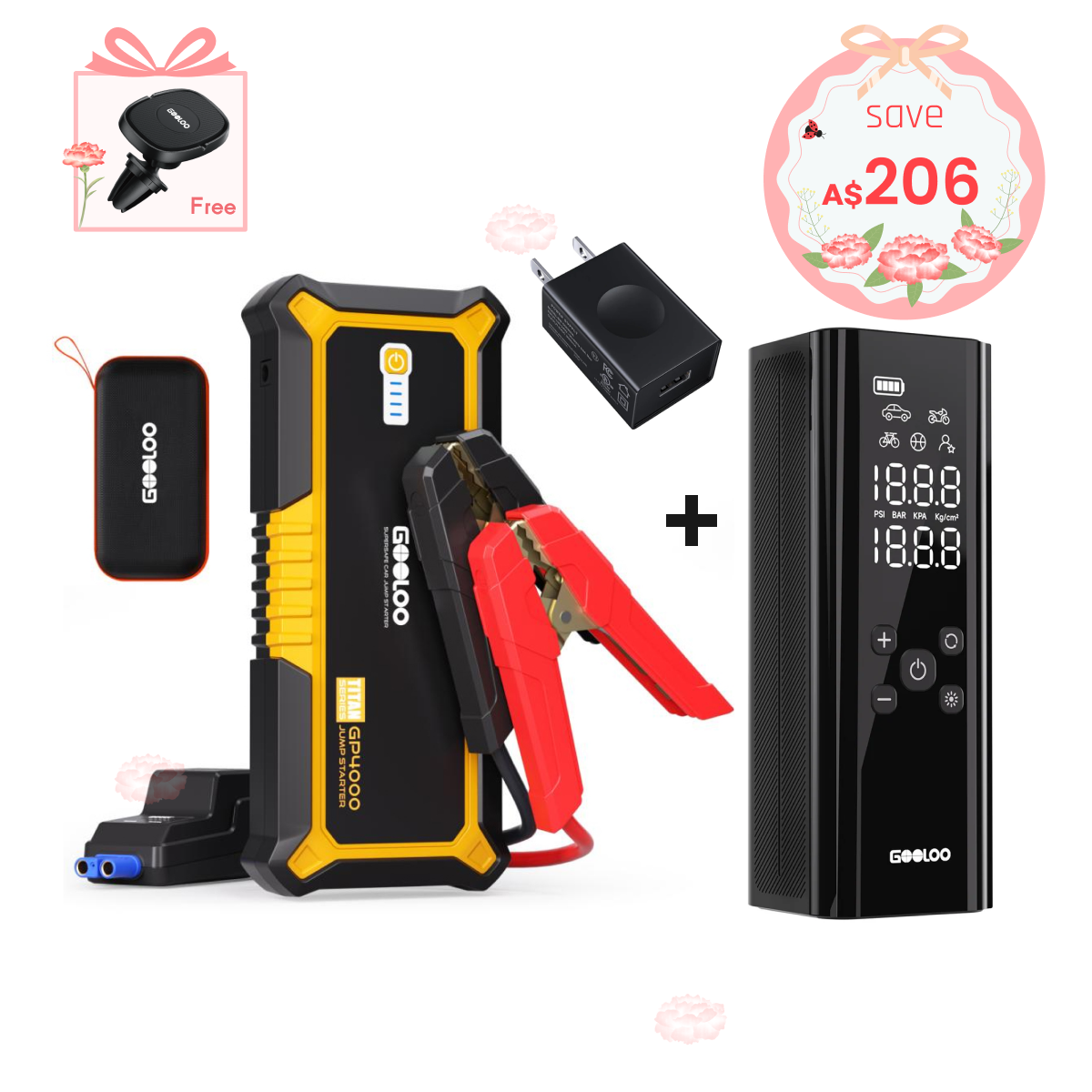GOOLOO GP4000 Portable Jump Starter 4000Amp