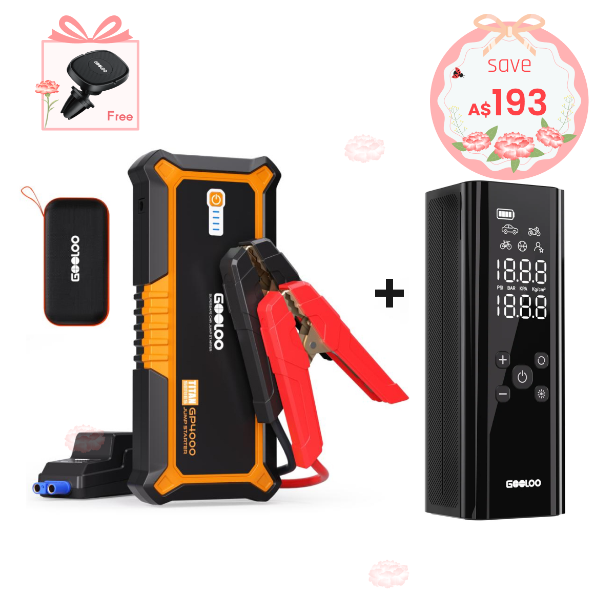 GOOLOO GP4000 Portable Jump Starter 4000Amp