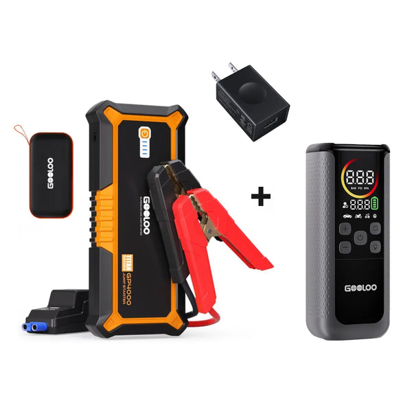 GOOLOO GP4000+GT160 DUAL Tire Inflator+15W Wall Charger