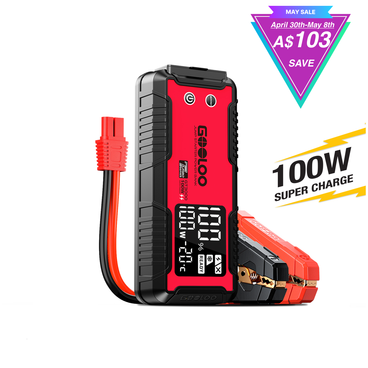 GOOLOO GT3000 Portable Jump Starter