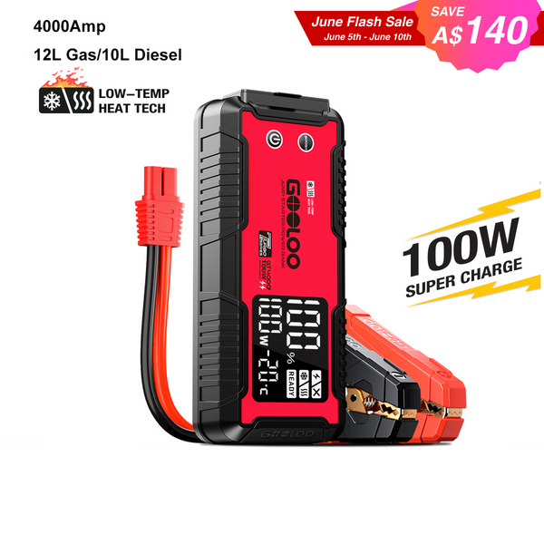 GOOLOO GT4000 Jump Starter 4000Amp 100W Pre-heating Tech