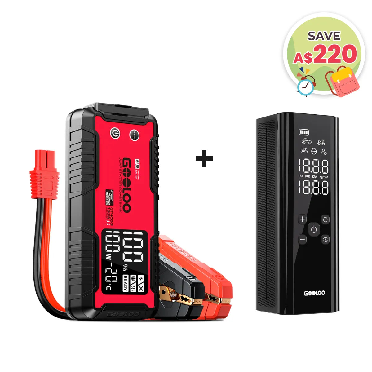 GOOLOO GT4000 Jump Starter 4000Amp 100W Pre-heating Tech