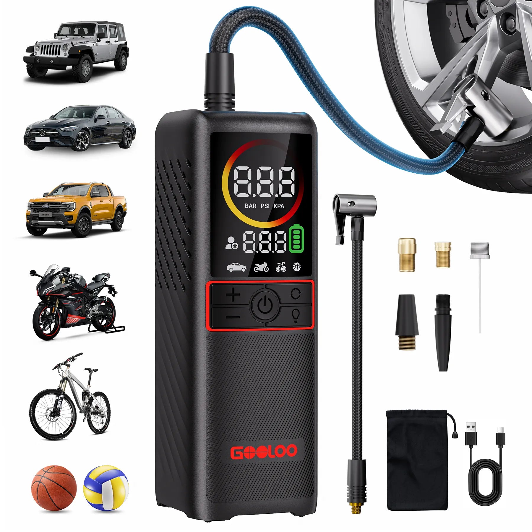 GOOLOO GT160 Tire Inflator Portable Air Compressor